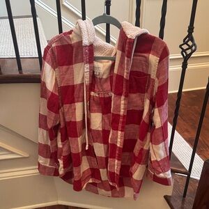 American Eagle Red Plaid Jacket Size Large